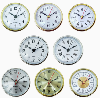 65mm Fit Diameter 53mm Hole Silver/Gold Roman/Arabic Numbers Modern Durable ABS Plastic AAA Battery DIY Quartz Clock Clock