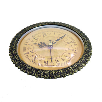 Gold Quartz Clock Insert 70mm 80mm 90mm Vintage Arabic Numeral Face for Wooden Mantel Desk Clock Replacement