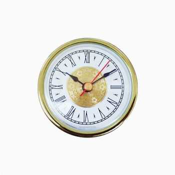 65mm Gold Bezel Quartz Clock Insert Roman Numerals Red Second Hand DIY Craft Table Clock Making Plastic Modern Battery Battery