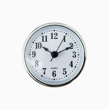 65mm Mini Quartz Clock Inserts Crafts Plastic Bezel Gold Silver Dial Arabic Numerals Modern Fit-up 18 Years China