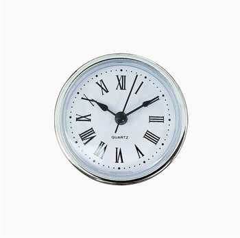 65mm Mini Quartz Clock Inserts Crafts Chrome Bezel Gold/Silver Dial Modern Plastic DIY Unique Wall Clock Fit-up 18+ Years China