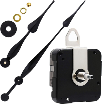 01086 Black Modern Battery Operated Plastic 12888 DIY Wall Quartz Clock Movement Mechanism Repair Parts Replacement