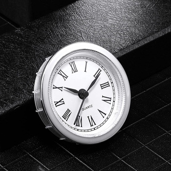 61mm Quartz Clock Insert Gold Silver Bezel Roman Numeral Dial 55mm Mounting Diameter 11mm Depth for DIY