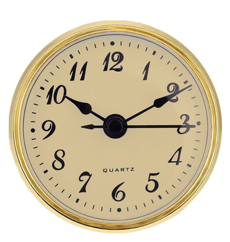 70mm Modern Quartz Clock Insert Fit-up Gold Bezel Cream Dial Arabic Numerals DIY Resin Home Decor 18 Years