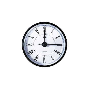 70mm Modern Quartz Clock Insert Fit-up Gold Silver Bezel White Dial Roman Numerals Black Hands DIY Plastic Battery Operated Wall