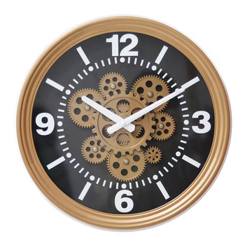 Decorative Antique European Plastic Wall Clock Needle Display Quartz Analog Luxury Steampunk Wall Art Home Office Living Room