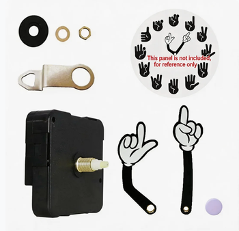 HR-1688 Modern Silent Quartz Clock Movement DIY Decorative Square Pattern Wall Clock Accessories Unique Features Finger Pointer