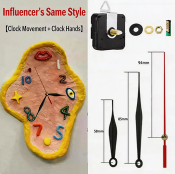 Influencer Same Style DIY Silent Quartz Clock Movement Kit Metal Luminous Clock Hands Modern Repair Parts Set Creative Wall