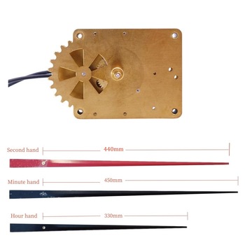 Large Modern Clock Movement Motor Copper Gear Drive 440mm 450mm 330mm Metal Hands Set DIY Wall Clock Replacement Hour