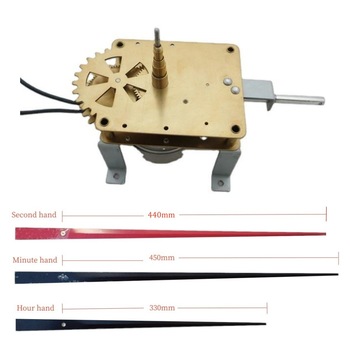 Customized 220V Modern Square Electric Clock Motor Copper Gear Drive Oversized DIY Wall Clock Replacement