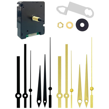 DCF77 Radio Controlled Square Modern Clock Movement 77.5kHz Auto Sync 4 Black Gold Interchangeable Hands DIY Wall Clock