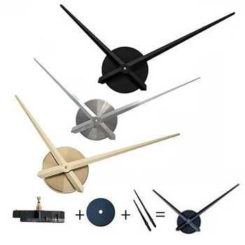 3D Mirror Single Face Plant Pattern Acrylic Wall Clock Sticker Needle Roman Numeral Quartz Analog Three-piece Set Modern DIY