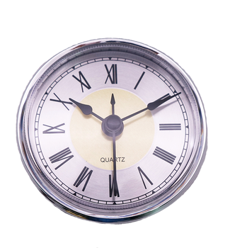 Luxury Retro Metal Dial Quartz Clock Arabic/Roman Numeral Insert with Battery for Vintage Style Decor