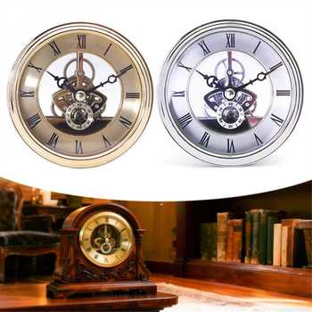 97mm DIY Wall Clock Modern Plastic Gold/Silver Roman Number Replacement Durable AA Battery Operated Quartz Movement Clock