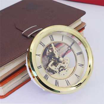 103mm Modern Plastic Elegant Design Gold/Silver Roman Number Replacement Battery Operated Quartz Movement Skeleton Clock Insert