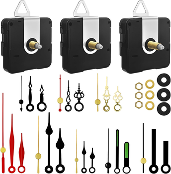 3PCS 5168 Modern Quartz Clock Mechanism Kit Replacement 8 Pairs Short Clock Hands AA Battery DIY Portable Repair Parts Plastic