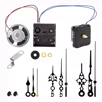 12888 Modern DIY Plastic Square Wall Clock Kit Quartz Step Movement Westminster Music Battery Operated Precise Hourly
