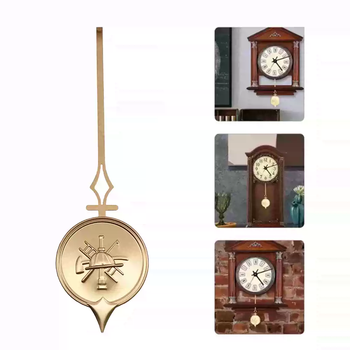 Modern Small Pendulum DIY Decorative Wall Clock Accessory with Bucket Black Metal AA Battery Operated Multiple Sizes